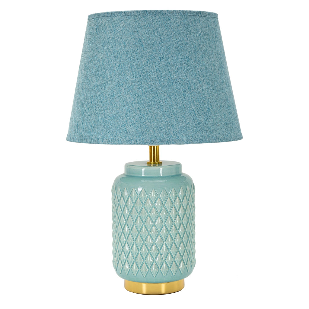 Cordov, Lampada da Tavolo Necessaria 1 Lampadina, Azzurro Turchese
