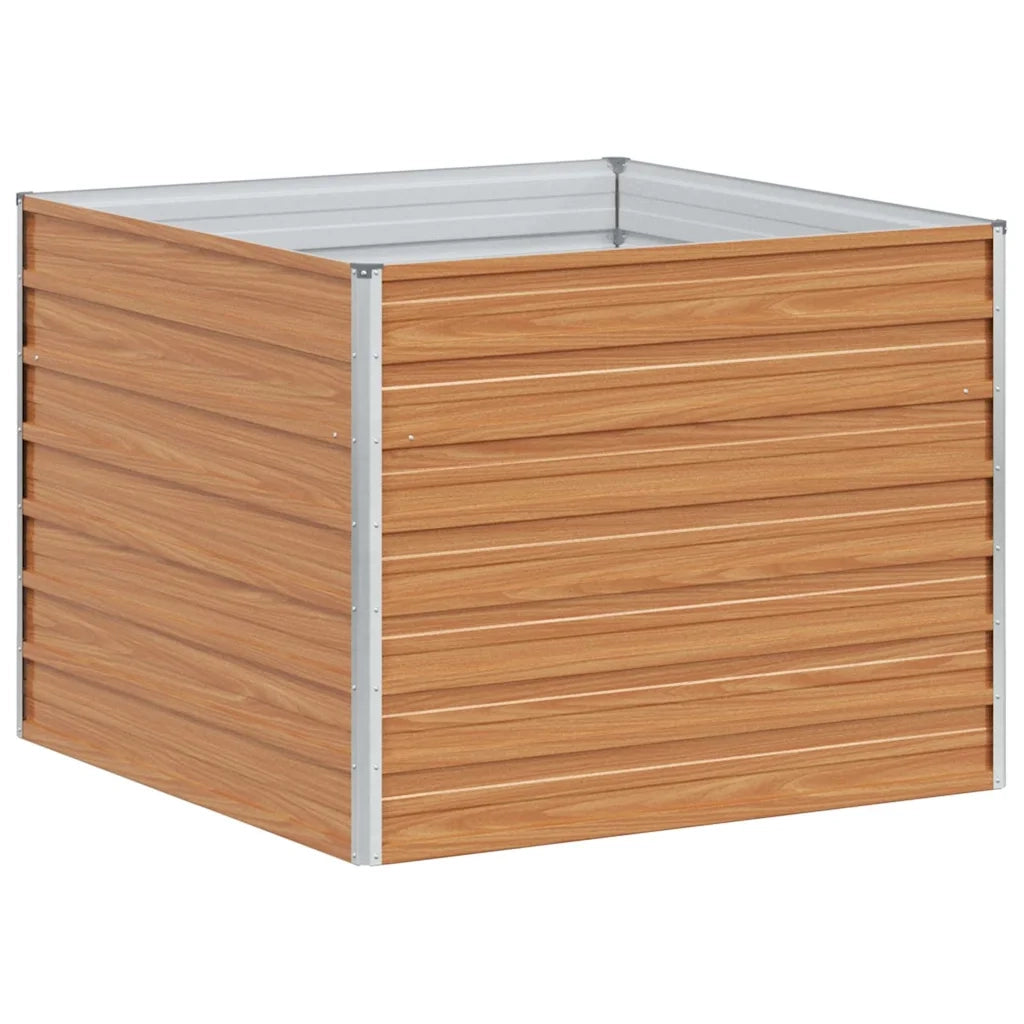 Fioriere | Cassetta per fiori | Letto rialzato da giardino Marrone Chiaro 100 x 100 x 77 cm