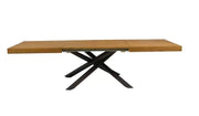 Tavolo  big table impiallacciato legno rovere nodato  l.160 p.90 h.78 (aperto260cm) (1650) - Mobili 2G