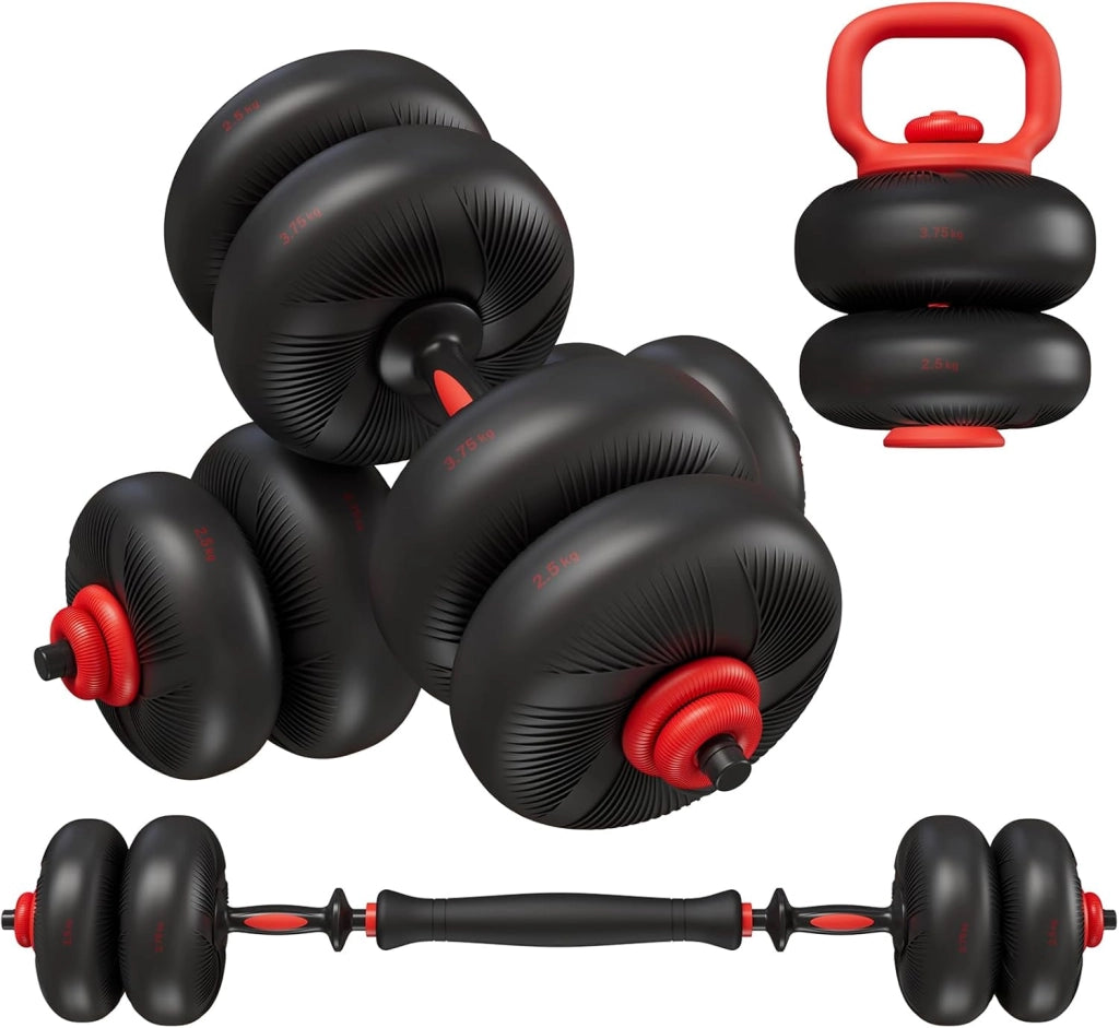 Set di Manubri Regolabili 4 in 1 Kettlebell, Bilanciere, 20 kg 25 kg Manubri Palestra a Regolazione Rapida Attrezzi Palestra Casa Supporto Flessioni per L'allenamento palestra di casa