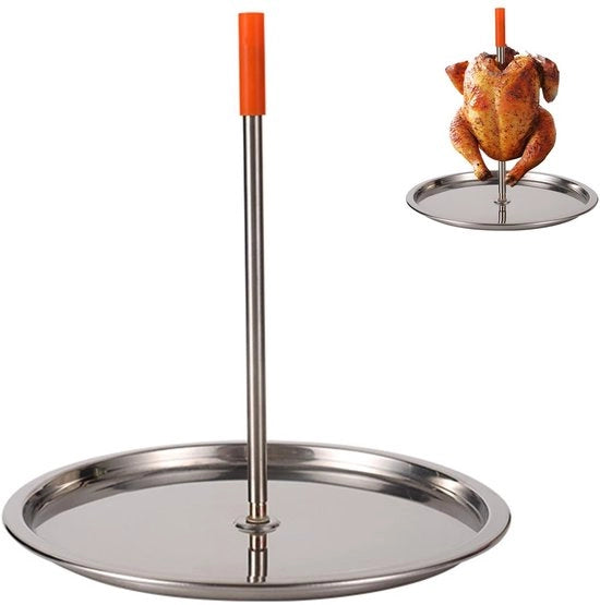 Spiedo Verticale in Acciaio Inossidabile - Stazione per Spiedini - Rosticceria - Spiedo per Pollo - Spit per Barbecue - Spit per Carne - Facile da Installare - Spiedo per Spiedini