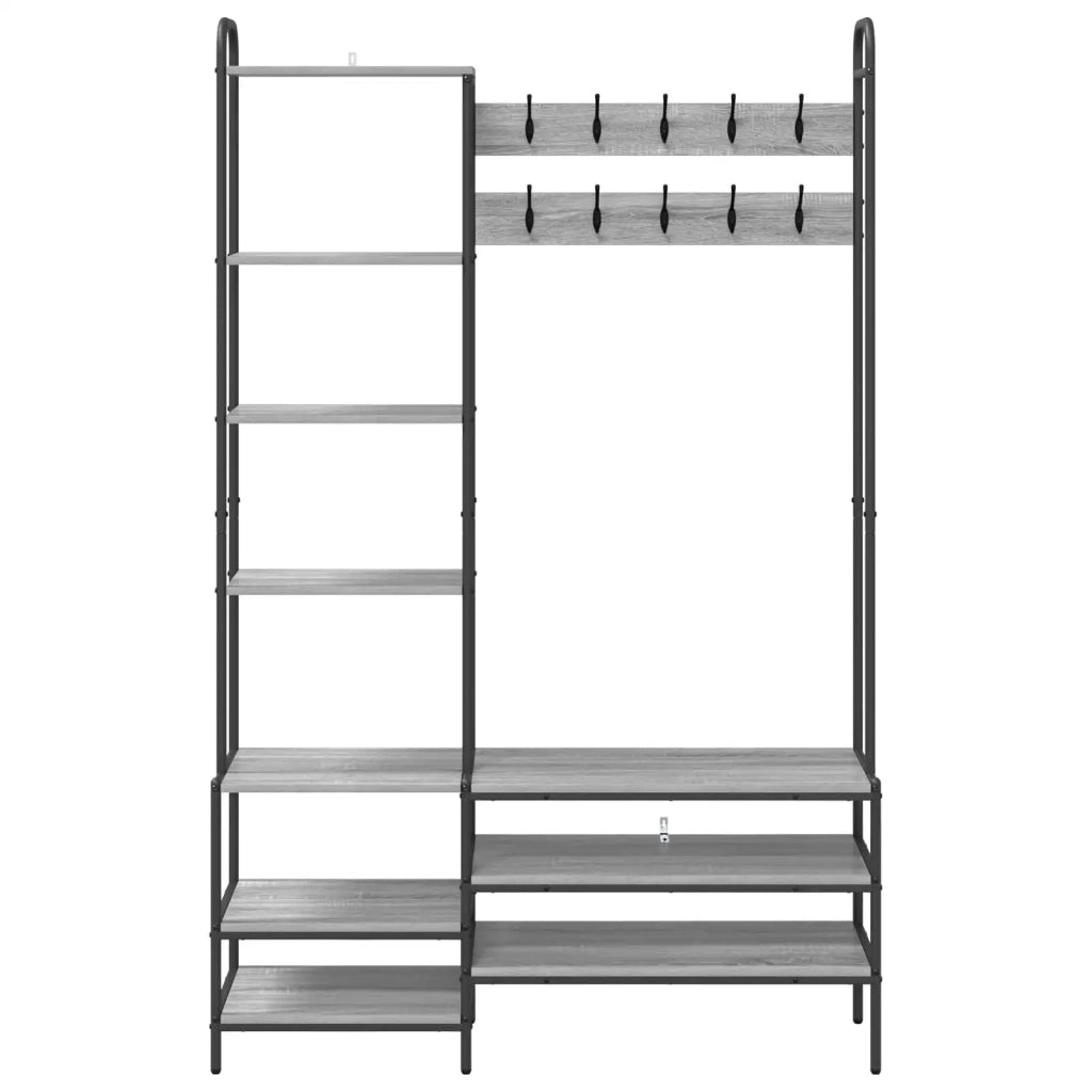 Appendiabiti con panca per scarpe Sonoma grigio 8012041