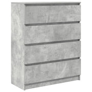 Credenza | Madia | Buffet da pranzo | Armadio da pranzo Grigio Cemento 80x35x99 cm in Legno Multistrato