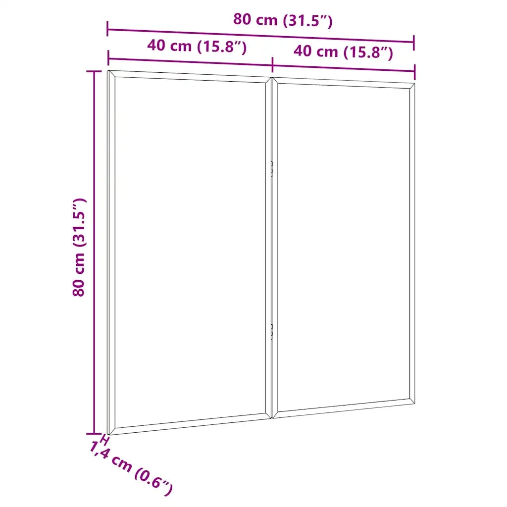 Bacheca degli Annunci Nero 80 x 80 x 1.4 cm CFW5179244