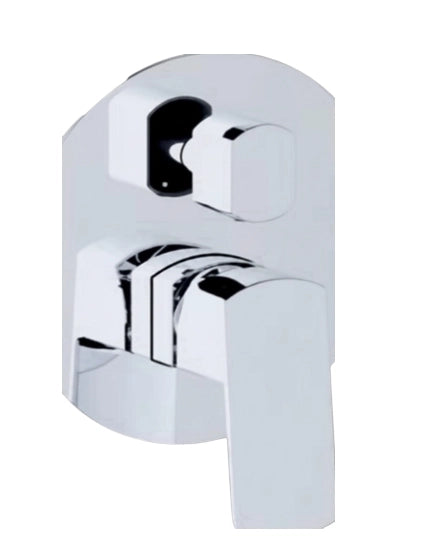 Miscelatore Doccia Incasso con Deviatore Cromato Design Minimal – Cartuccia Ø35 mm