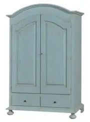 Armadio in legno Shabby chic mod cipolla azzurro anticato