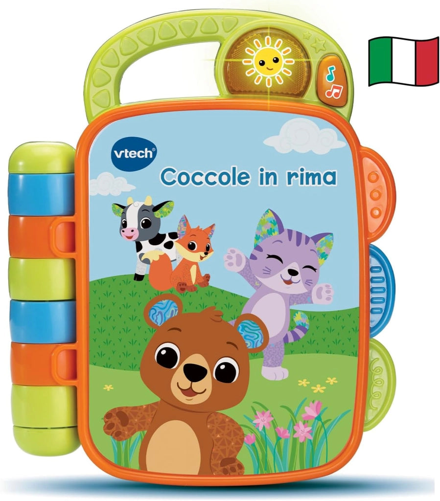 VTech Coccole in Rima, Libro Sensoriale Interattivo per Neonati con Filastrocche e Suoni di Animali, Libro per Bambini c
