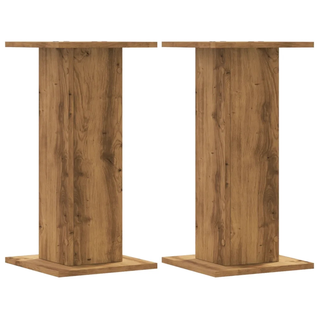 vidaXL Supporti Piante 2 pz Rovere Artigianale 30x30x60 cm Truciolato