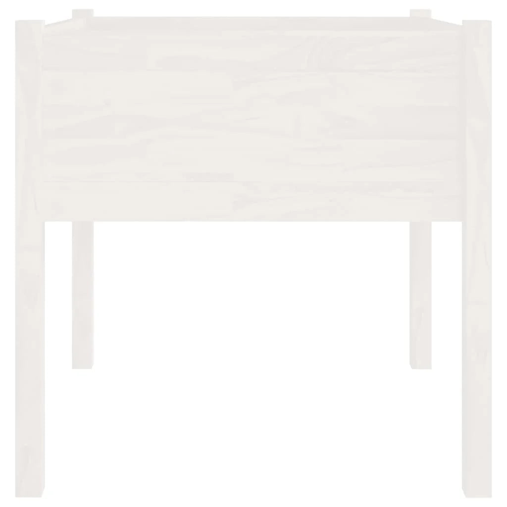 Fioriera aiuola rialzata fioriera aiuola giardino terrazza set da 2 70 x 70 x 70 cm legno di pino massiccio bianco 02_0039003