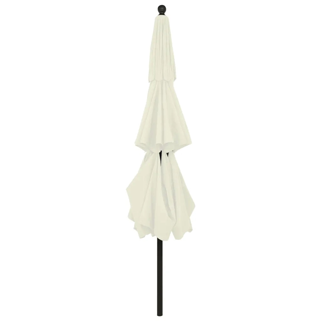 Ombrellone a 3 Livelli con Palo in Alluminio Sabbia 3,5 m 313876