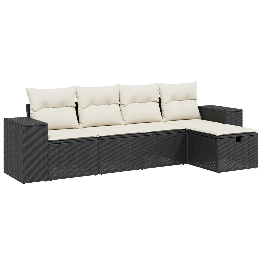 Set Divani da Giardino 5 pz con Cuscini in Polyrattan Nerocod mxl 91353
