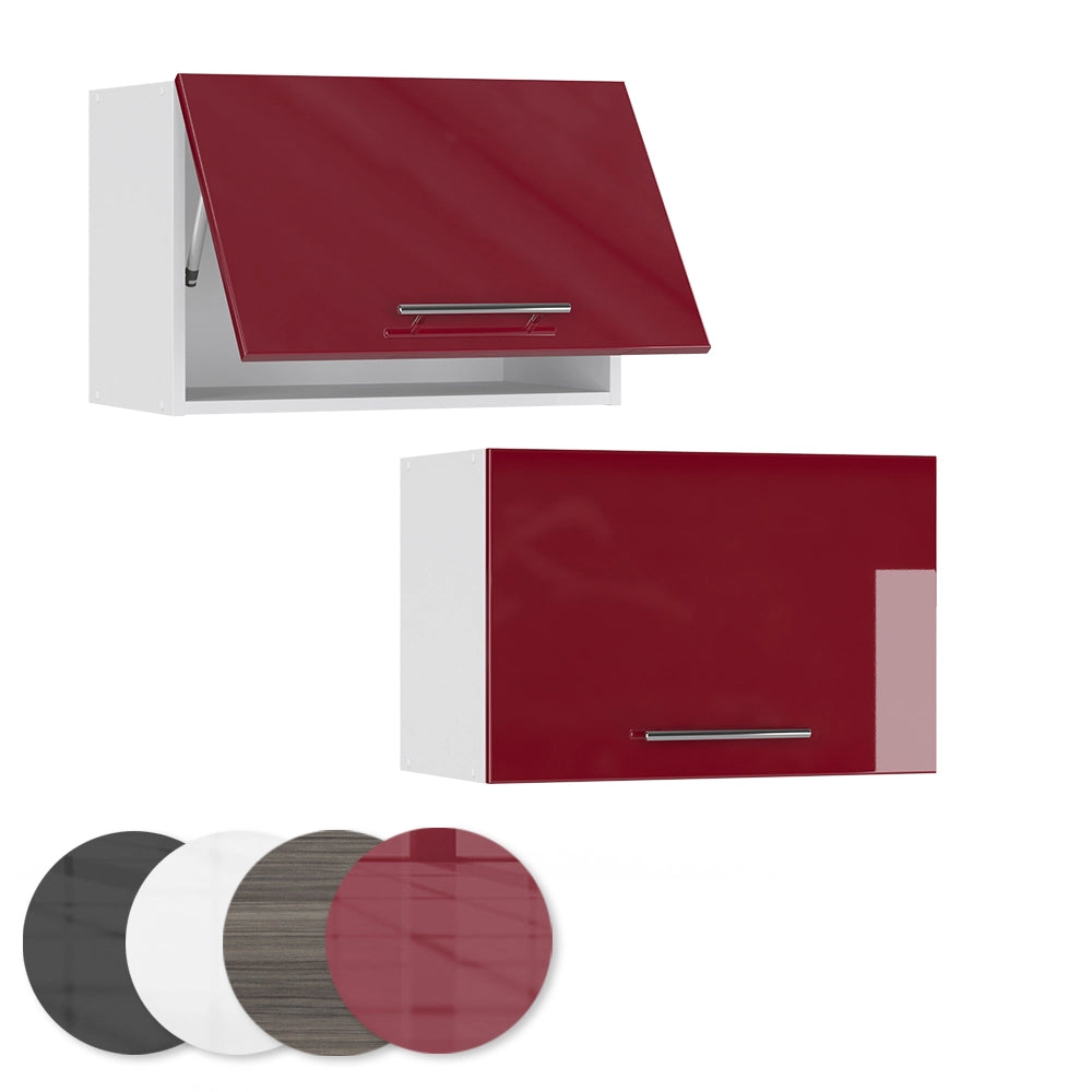 Vicco Pensile da cucina Rosso bordeaux lucido 60 cm Piatto