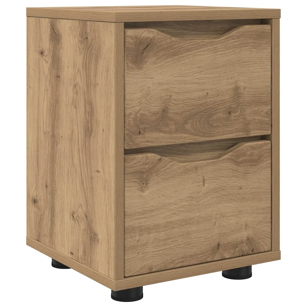 Comodino-Tavolino da notte Rovere artigianale 30,5 x 30 x 43 cm Legno multistrato