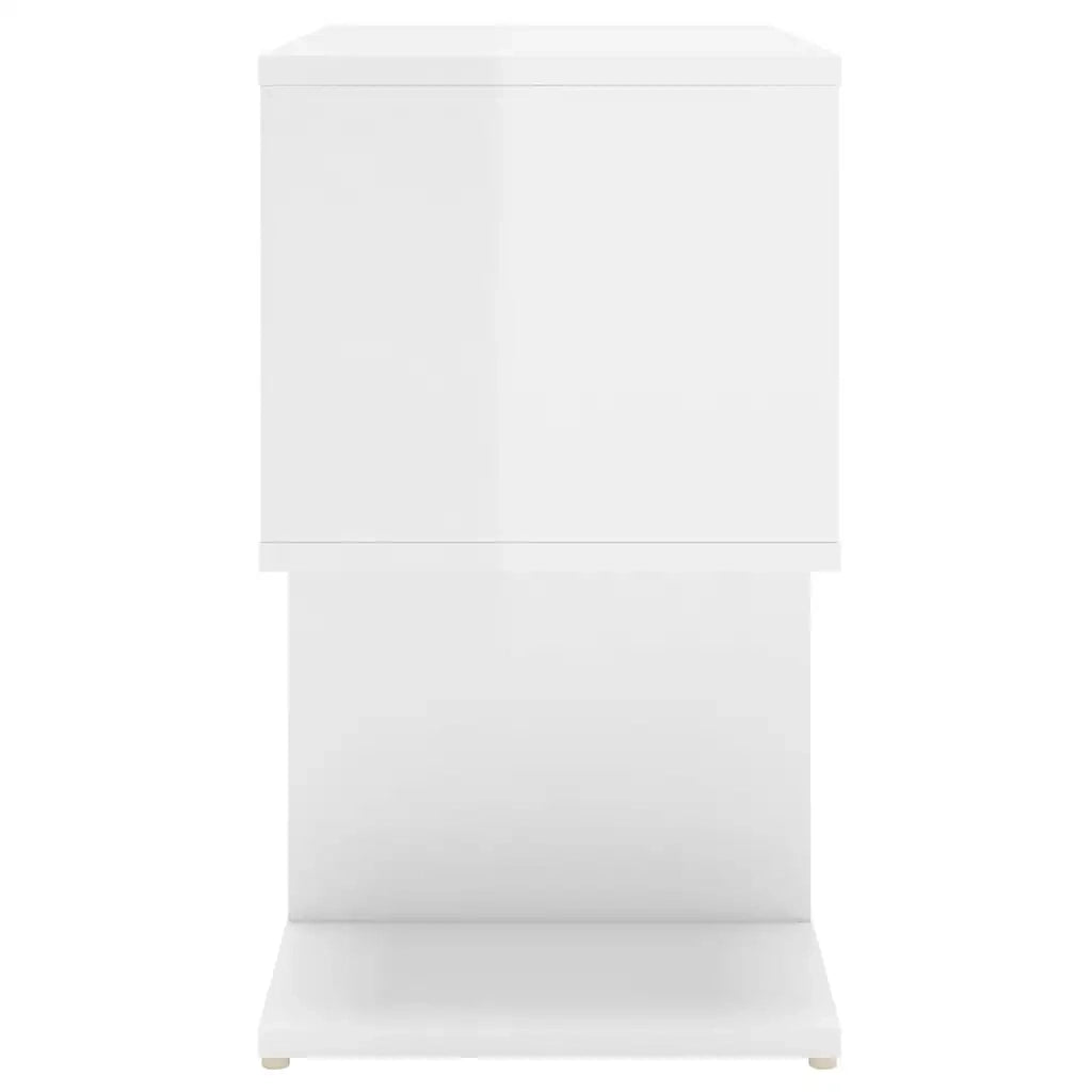 Comodini 2 pz Bianco Lucido 50x30x51,5 cm in Truciolato cod mxl 31044