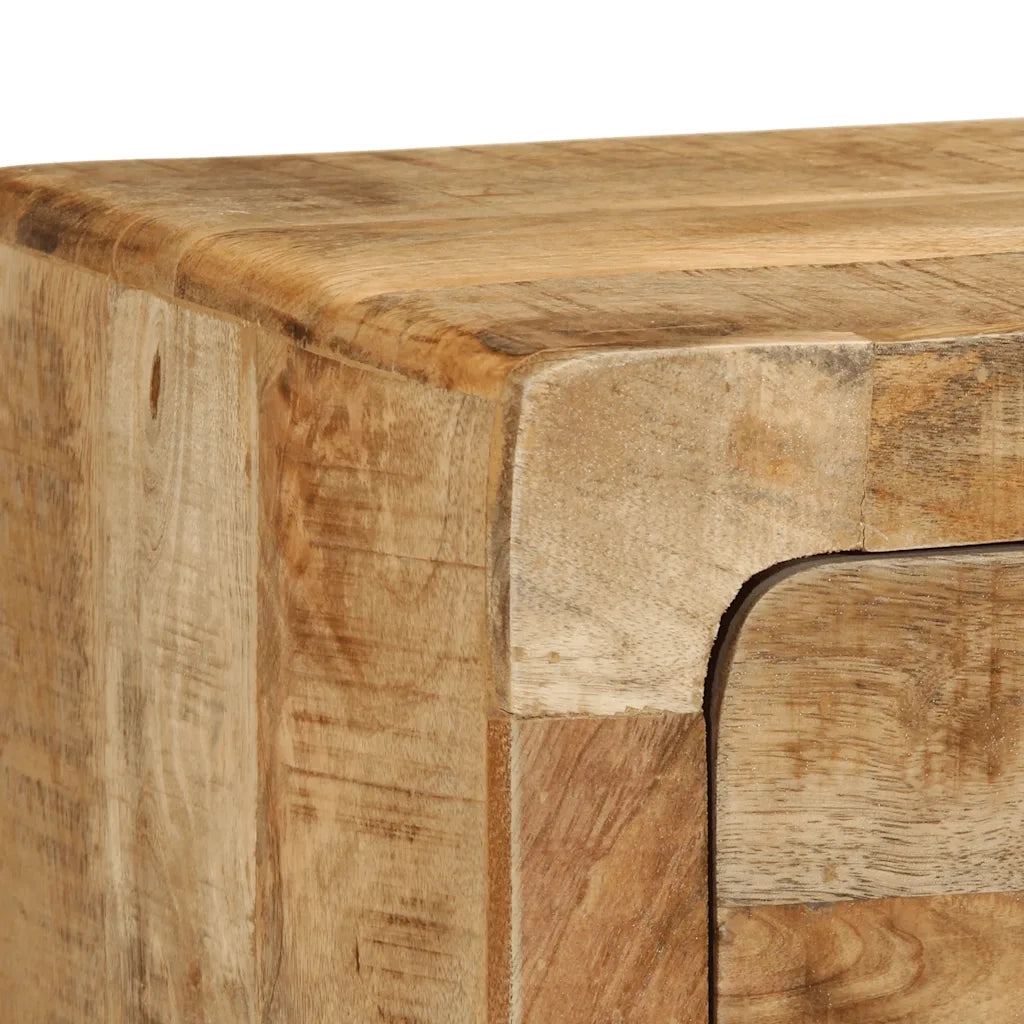 Mobile TV a Parete 100x32x25 cm Legno Grezzo Massello di Mango 4104525