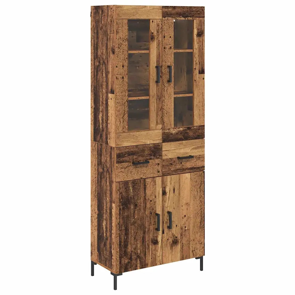 Credenza con cassetto 2 pcs Legno vecchio Legno multistrato