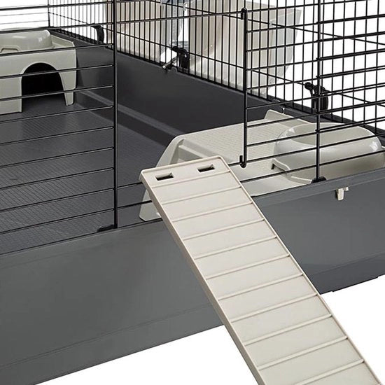Recinzione per conigli - Grande gabbia ampia completa di accessori 140 x 71 xh 51 cm.