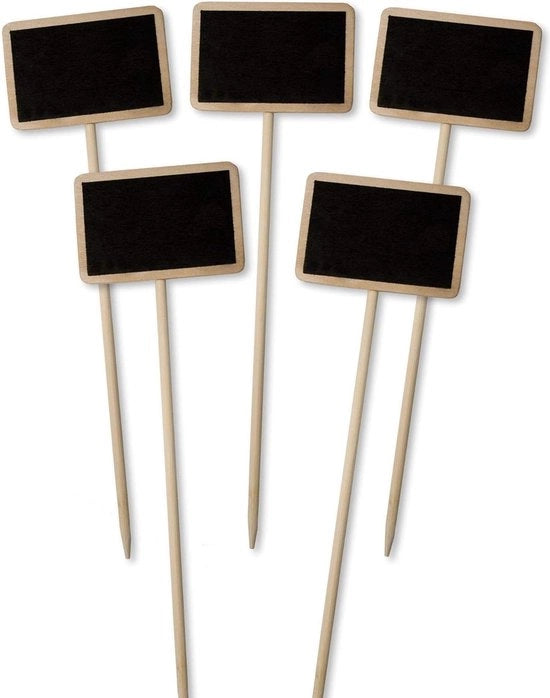 6 x tavoliere in legno classico per piante, set da 6 pezzi, 25 cm.