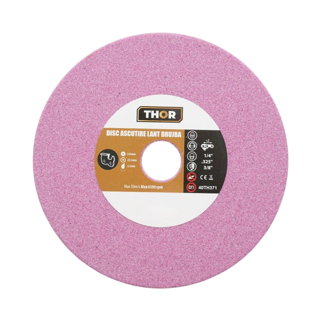 Disco per affilatura catena motosega 145x22,2x3,2mm, velocità 6590rpm THOR