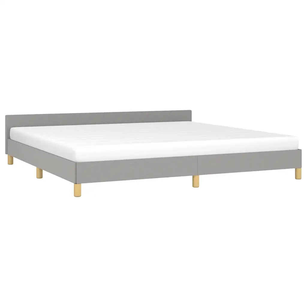 Letto matrimoniale | Letto per adulti | Giroletto senza Materasso Grigio Chiaro 200x200 cm Tessuto
