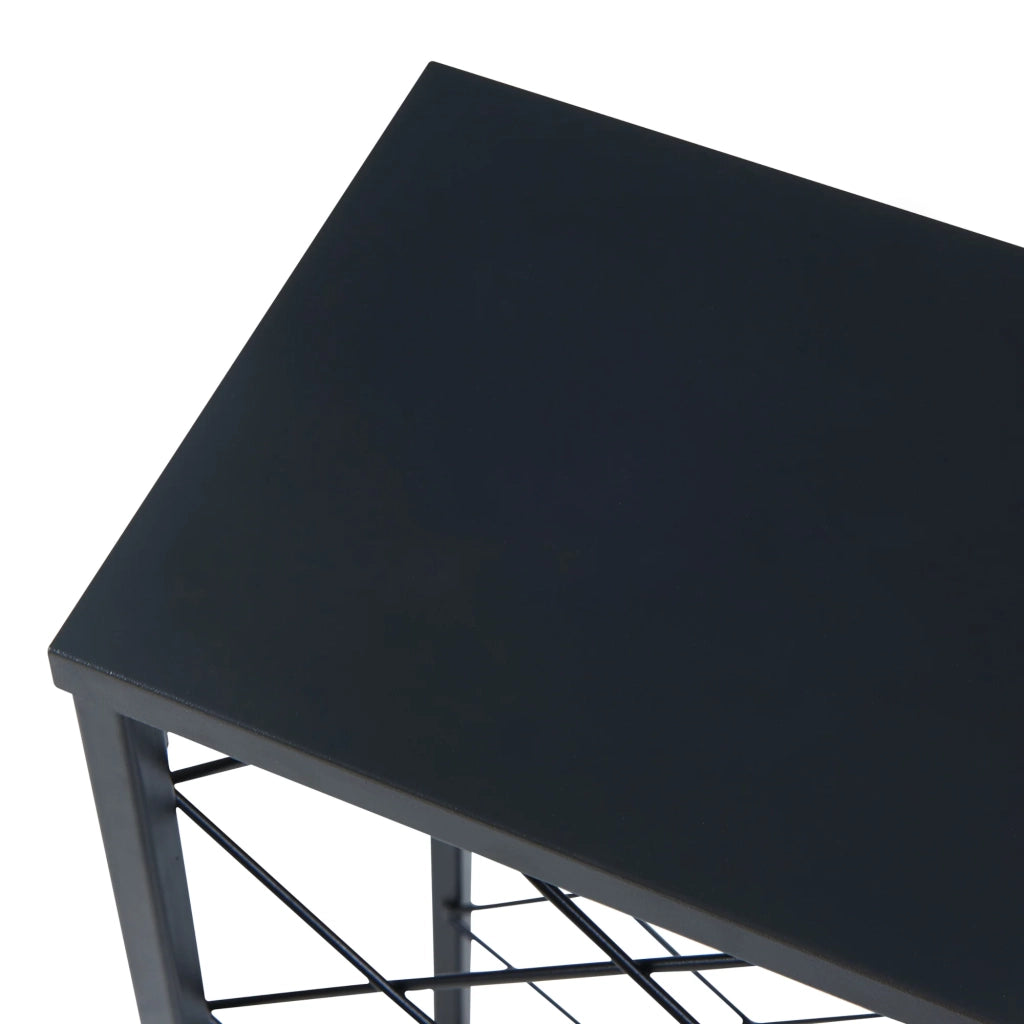 Portabottiglie per 25 bottiglie acciaio 72 x 53 x 20 cm nero opaco 03_0009194