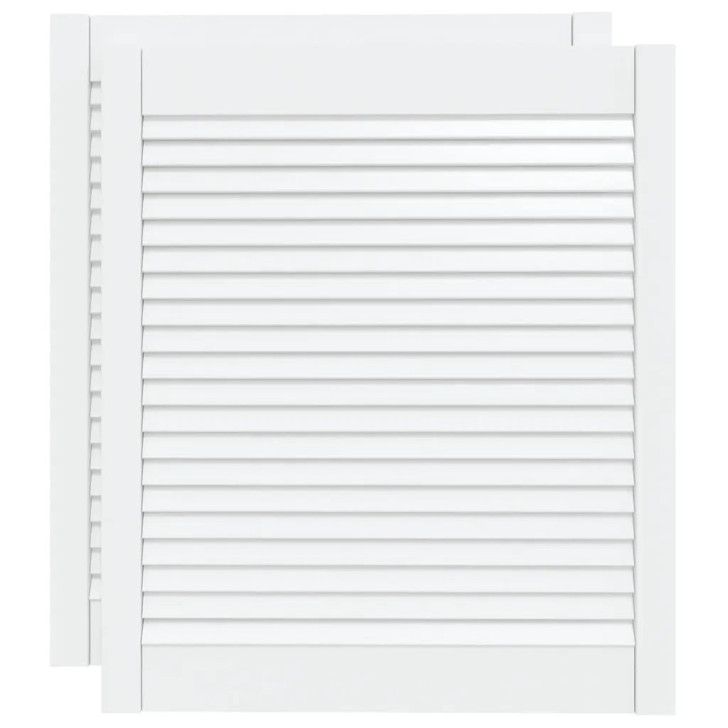 Ante a Lamelle Bianche 2 pz Bianche 69x59,4 cm Legno di Pino 151167