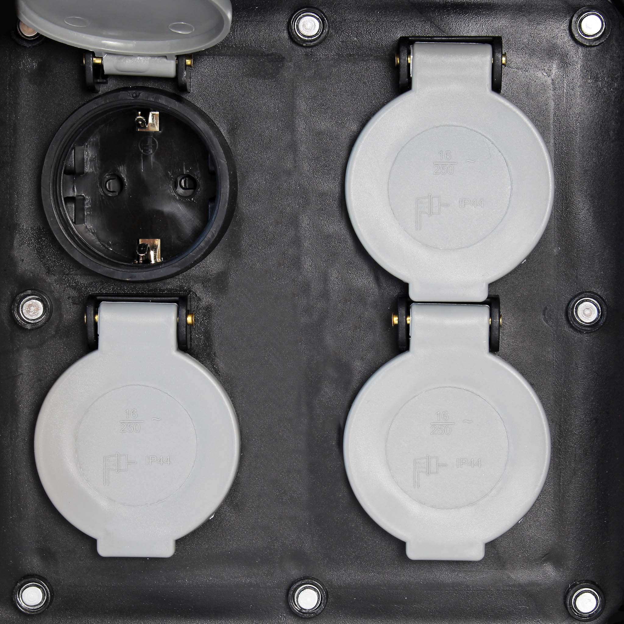 Presa multipla per esterno 4 prese cavo 5m Multipresa da giardino effetto pietra, protezione IP44