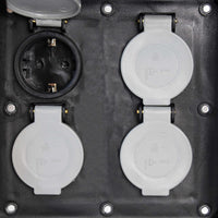 Presa multipla per esterno 4 prese cavo 5m Multipresa da giardino effetto pietra, protezione IP44