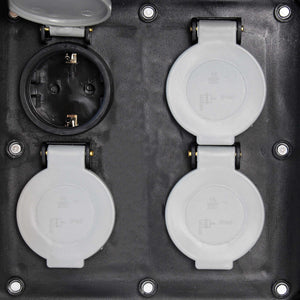 Presa multipla per esterno 4 prese cavo 5m Multipresa da giardino effetto pietra, protezione IP44