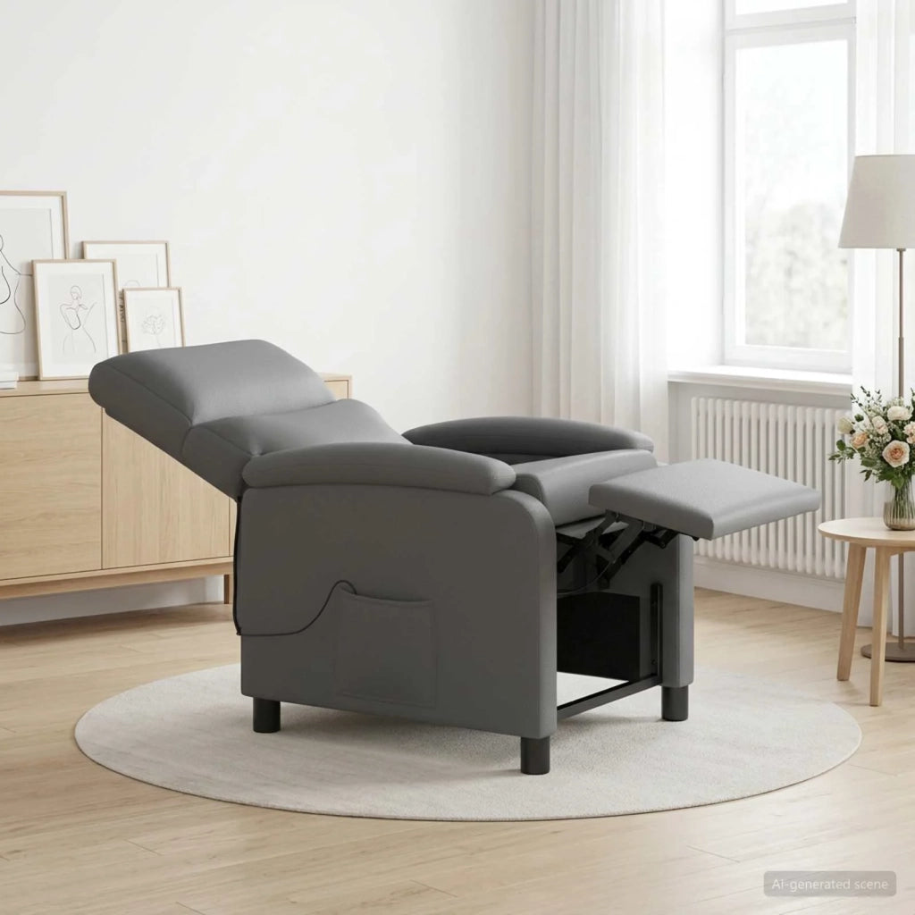 Divano Sedia-Poltrona Massaggiante Grigio Similpelle 726937