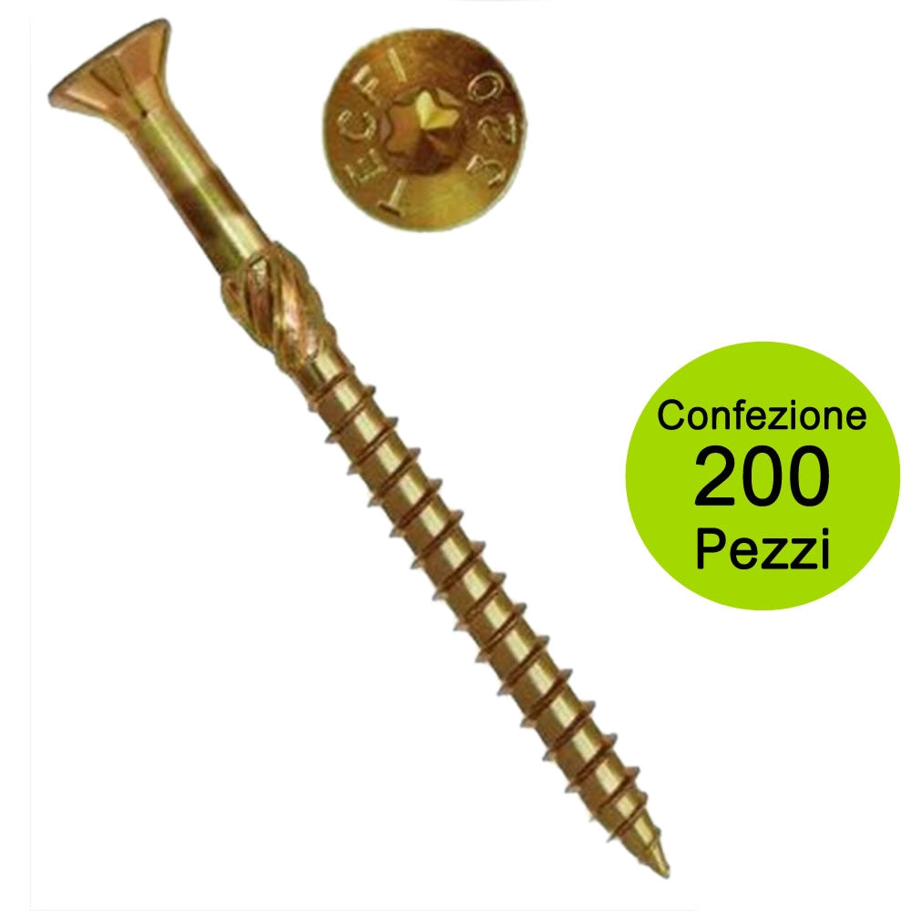 Viti per legno tsp torx t-30 tropicalizzate diametro mm 6x200