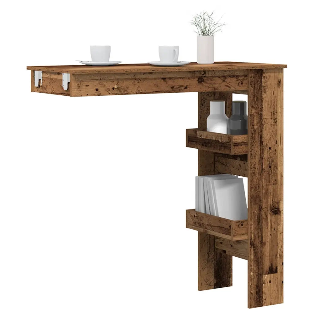 vidaXL Bancone da Muro Legno Antico 102x45x103,5cm Legno Multistrato
