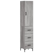 Credenza | Madia | Buffet da pranzo | Armadio da pranzo Grigio Sonoma 34,5x34x180 cm in Legno Multistrato