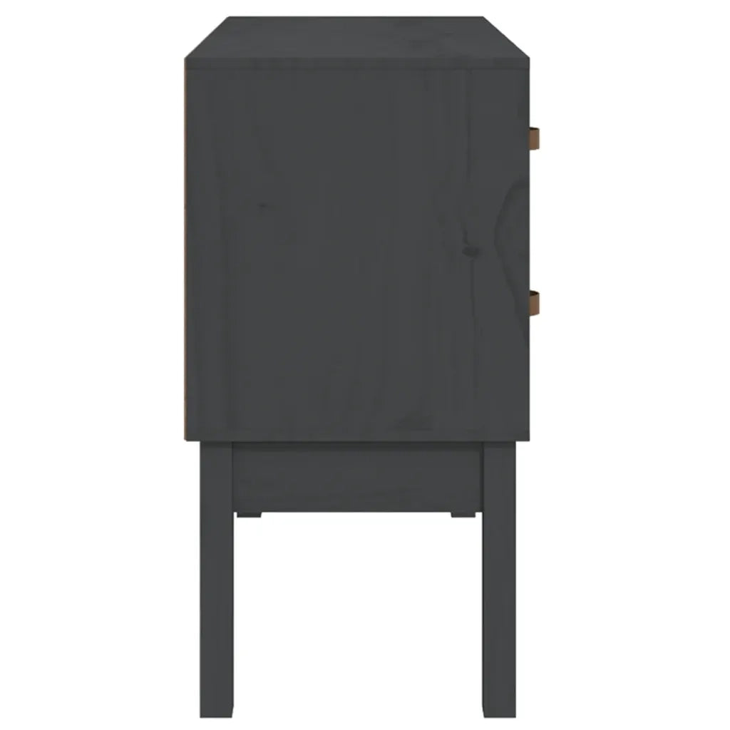 Mobile Consolle Grigia 90x40x78 cm in Legno Massello di Pino 821741