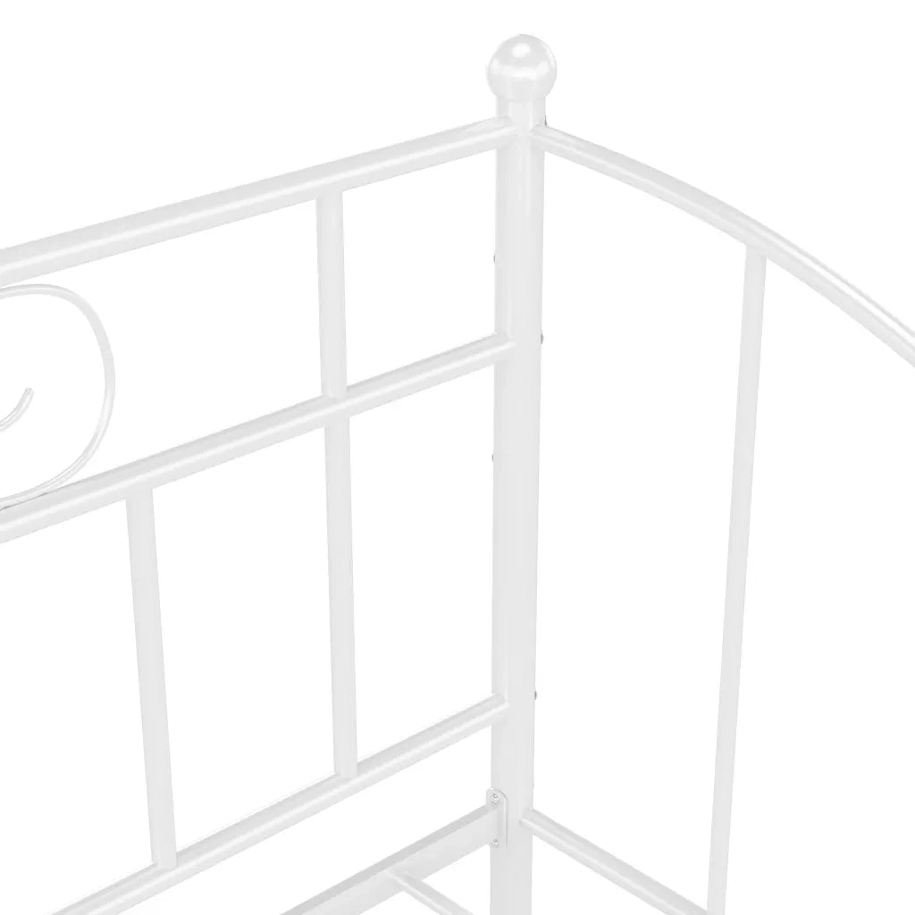 Telaio Divano Letto Estraibile Bianco in Metallo 90x200 cm 324777