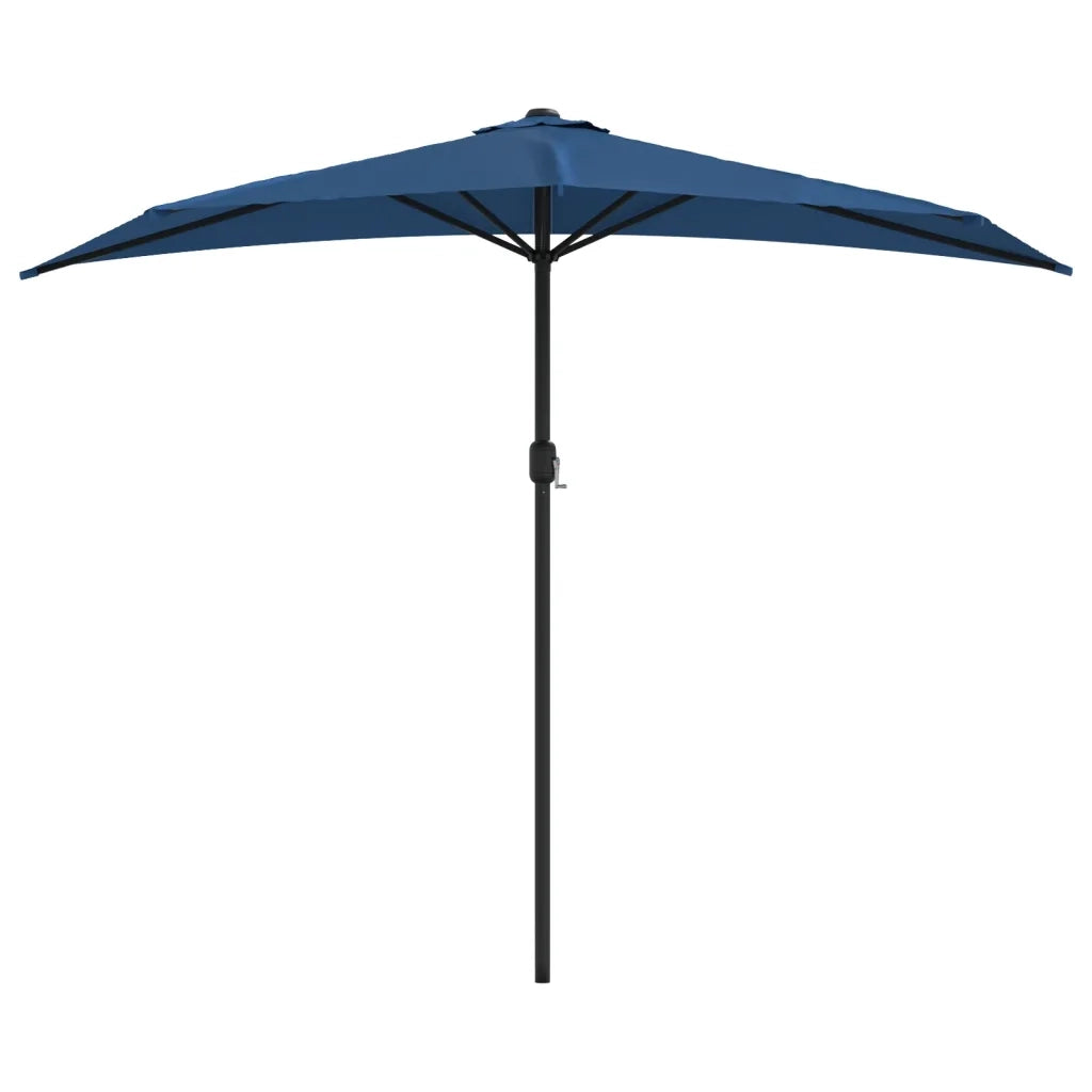 Ombrellone Balcone Palo in Alluminio Blu 270x144x222 cm a Metà 312501