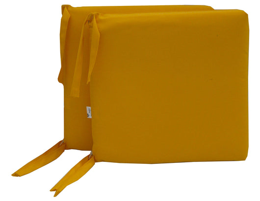 Set 2 Cuscini per Sedia da Giardino 40x40x5 cm in Dralon Allegro Giallo