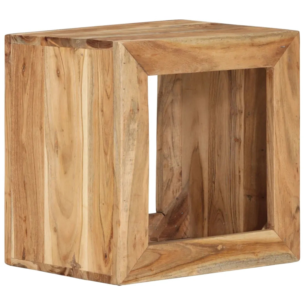 Sgabello 40 x 30 x 40 cm Legno Massello di Acacia cod mxl 21135