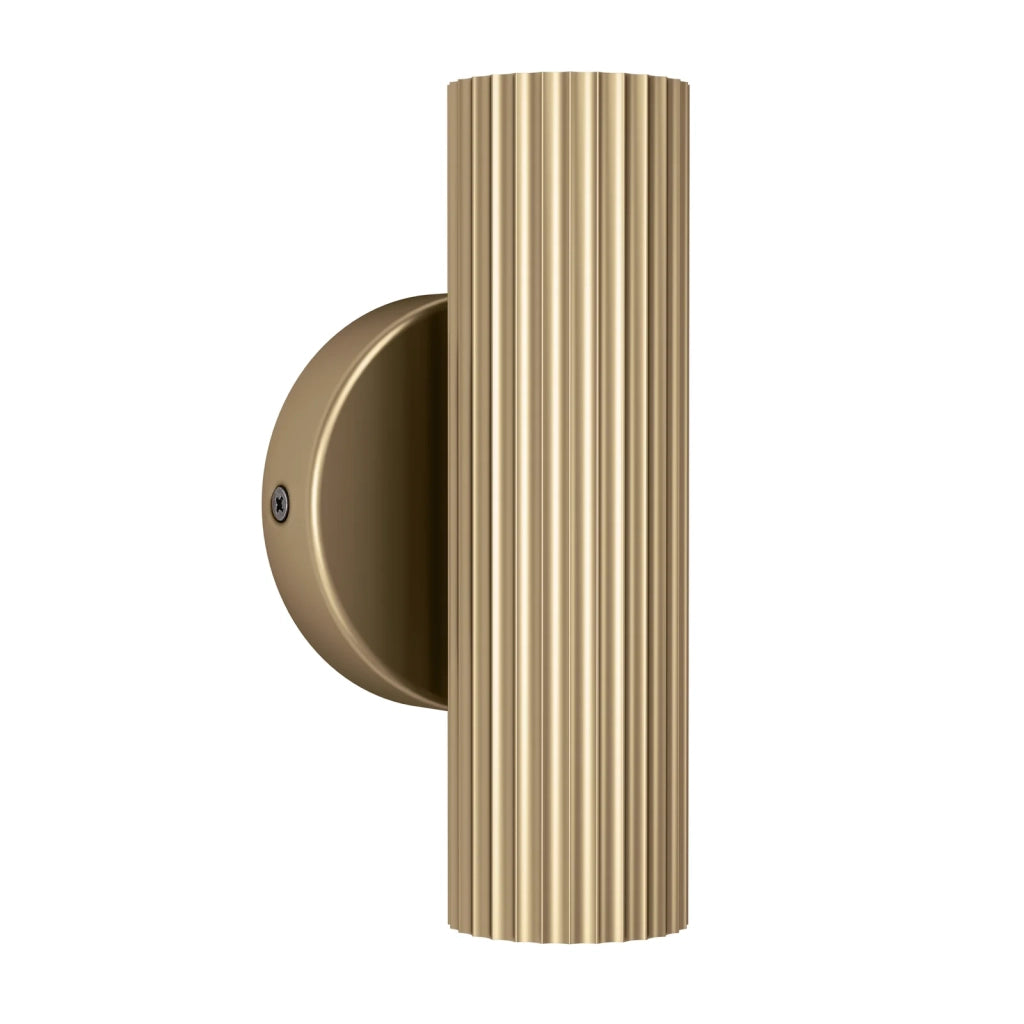 Applique Moderna Portillo Alluminio Ottone 2 Luci Gu10 Ip20