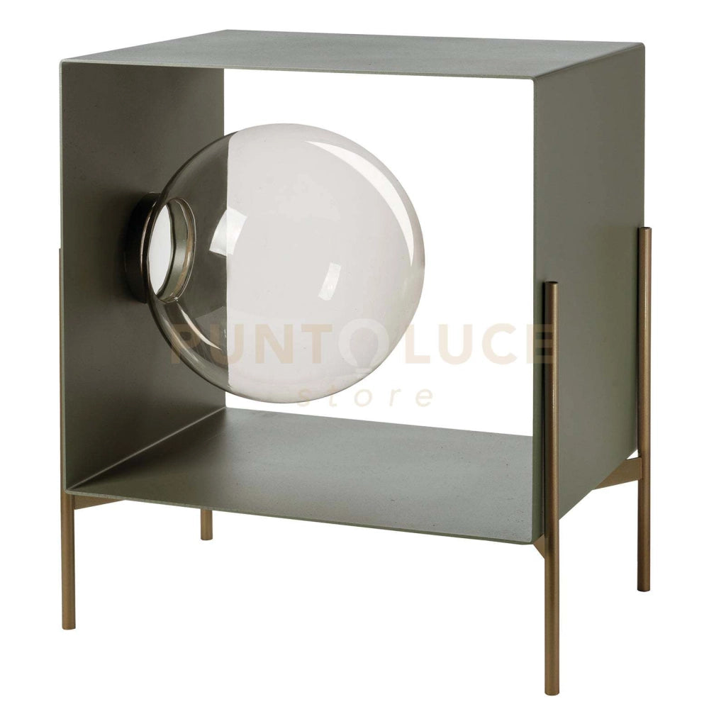 Mobile da soggiorno di design Globe piccolo Giada,base oro laccato