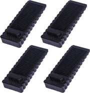 Blocco porta 4 pezzi - nero - Flessibile - Gomma porta - Autoadesivo - 9*4*1.4cm - Gomma