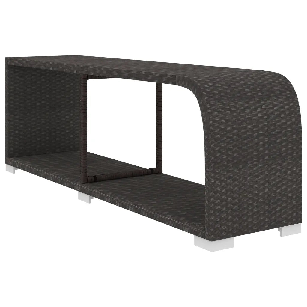 Set Divani da Giardino 10 pz con Cuscini in Polyrattan Nero