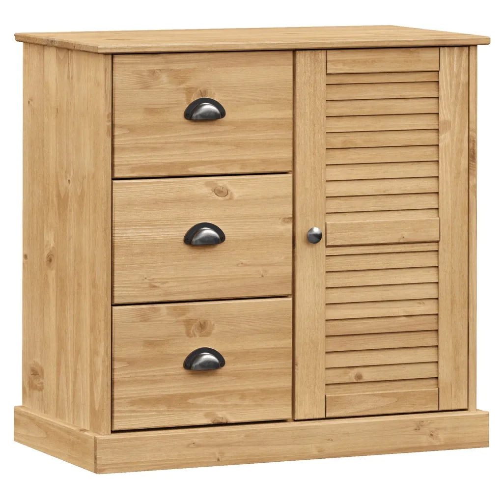 Credenza con Cassetti VIGO 78x40x75cm Legno Massello Pinocod mxl 81477