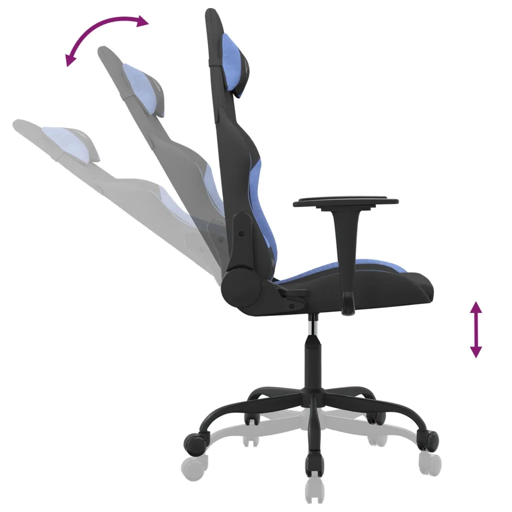 Sedia da Gaming Nero e Blu in Tessuto cod mxl 60447