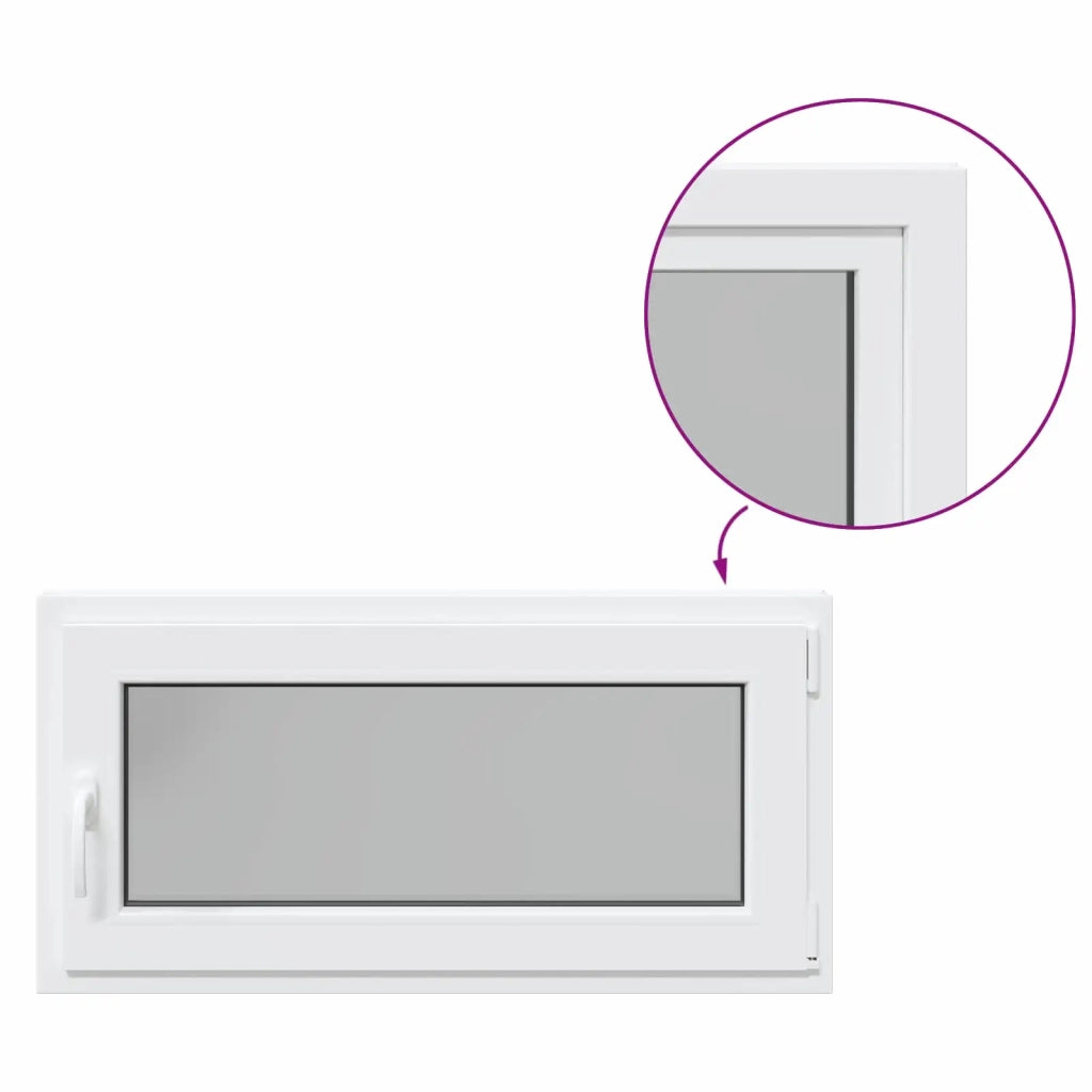 Finestra per Soffitta RISOR 100 x 50 cm PVC e Vetro Bianco CFW3807770