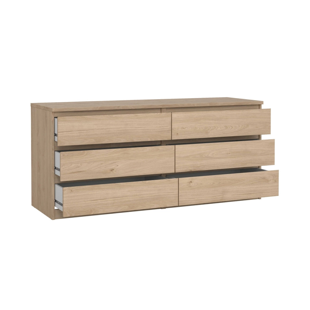 Credenza Joyce, Buffet da soggiorno, Madia da salotto, Dispensa da cucina, 154x50 h68 cm, Rovere