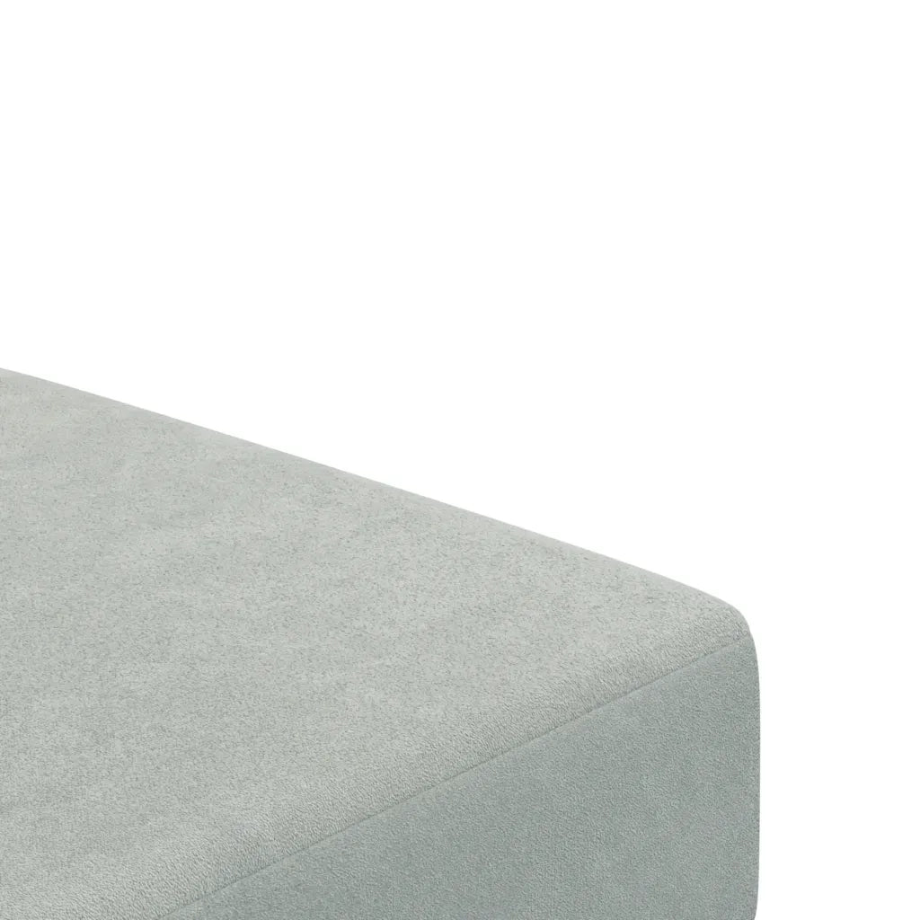 Divano Letto a 2 Posti con Poggiapiedi-Sofa Letto 2 Posti-Daybed Grigio Chiaro in Velluto 709834