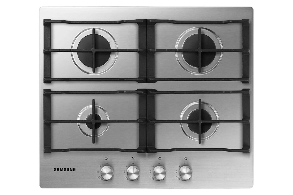 Samsung NA64H3010AS Piano Cottura a Gas 4 Zone Griglia in Ghisa 60 cm Acciaio Inox
