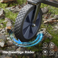 Toboli Carretto a mano pieghevole, max 100 kg, tessuto impermeabile nero e manico telescopico, Carrello spiaggia