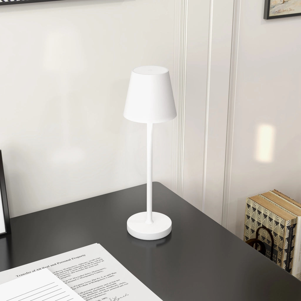 Lampada da Comodino LED Ricaricabile USB-C ¨C zephmum ¨C Bianco ?11,2x36,5 cm